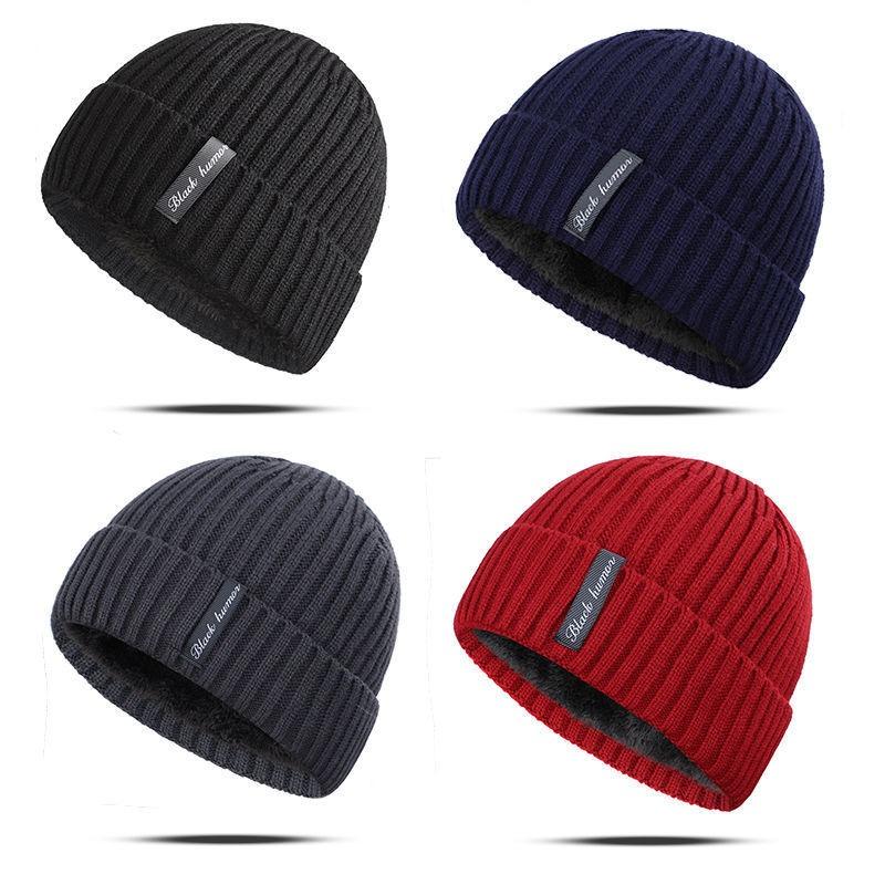 Fashion Minimalist Beanie - Fleece Lined Knit Ski Hat For Men & Women, Warm Thickened Outdoor Winter Snow Cap