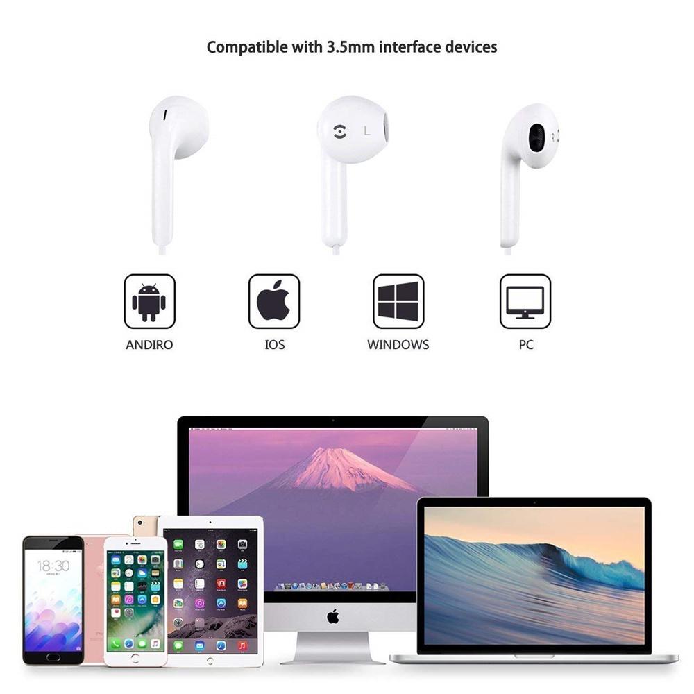 Kabelgebundene 3,5-mm-Ohrhörer mit Super-Bass-Headset, Freisprech-Ohrhörer mit Mikrofon für Huawei Xiaomi iPhone