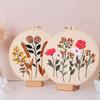 Flower Embroidery Starter Kit DIY Cross Stitch Set Beginner Wreath Printed Sewing Art Craft Painting Home Decor Needle Art
