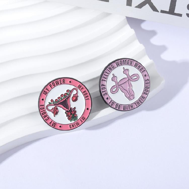 Trendy Women Empowerment Badge Unique Uterus Shaped Pin Trendy Uterus Badge Accessory For Bags And Apparel