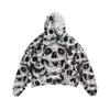 Oversize Men Streetwear Hoodie Skulls Print Long Sleeve Sweatshirts Harajuku Winter American European Hooded Pullovers Y2k