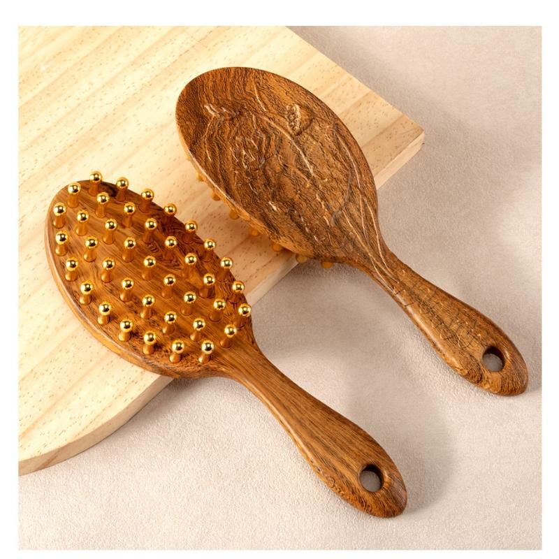 39 Teeth Head Massage And Gua Sha Tool Long Handled Massage Comb Scalp Head Meridian Comb Thickened Wide Wooden Comb