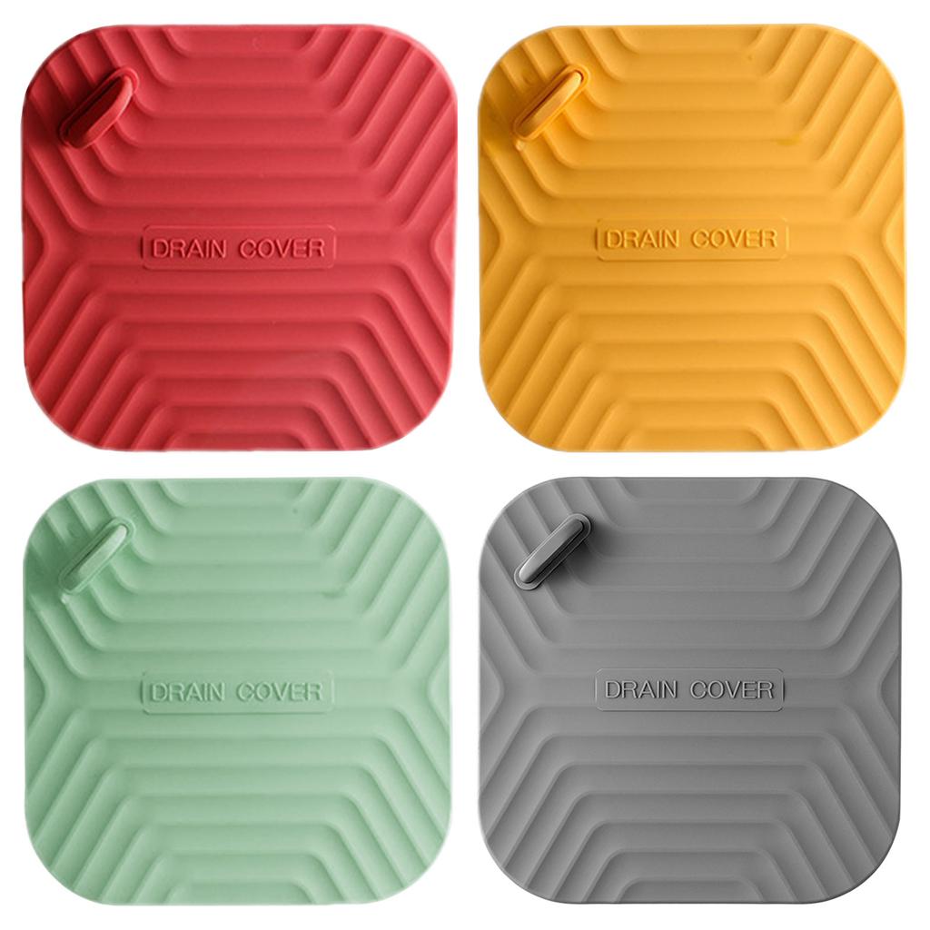 Bathroom Floor Drain Cover Square Silicone Drain Stopper Kitchen Sink Deodorant Insect-proof Sealing Cover Universal