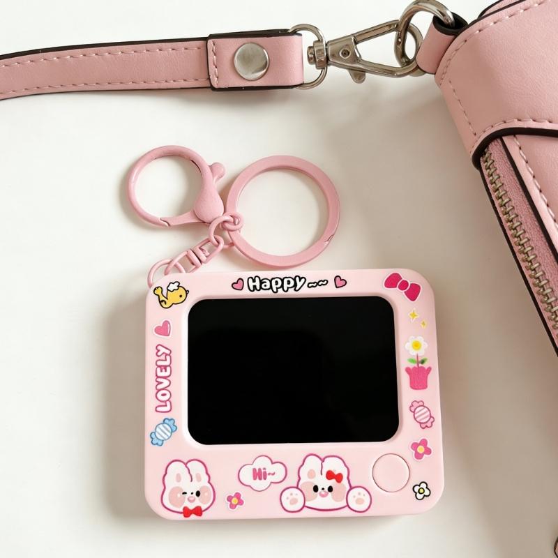 Portable Erasable Board Miniature Doodles Keychain for Artists Schoolbag Pendant Painting Keyring Accessory