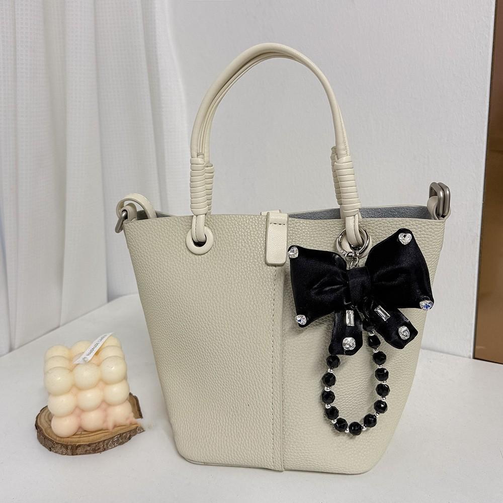 Pearl String Bow Mobile Phone Chain New Bag Pendant Keychain Wrist Lanyard Short