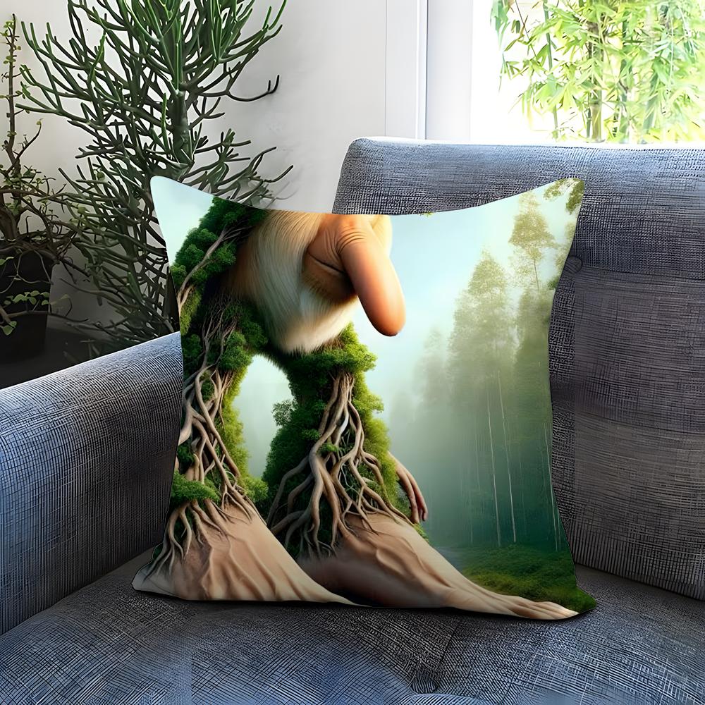 

CAT MONKRY II-Italian BrainrotS Cushion Cover Comfortable Reversible Pillow Cover Ideal for Car Sofa Bedroom & Beyond 30cmx30cm