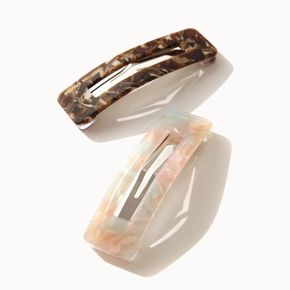 Jlauren H0610 French Celluloid Rectangular Hair Clip