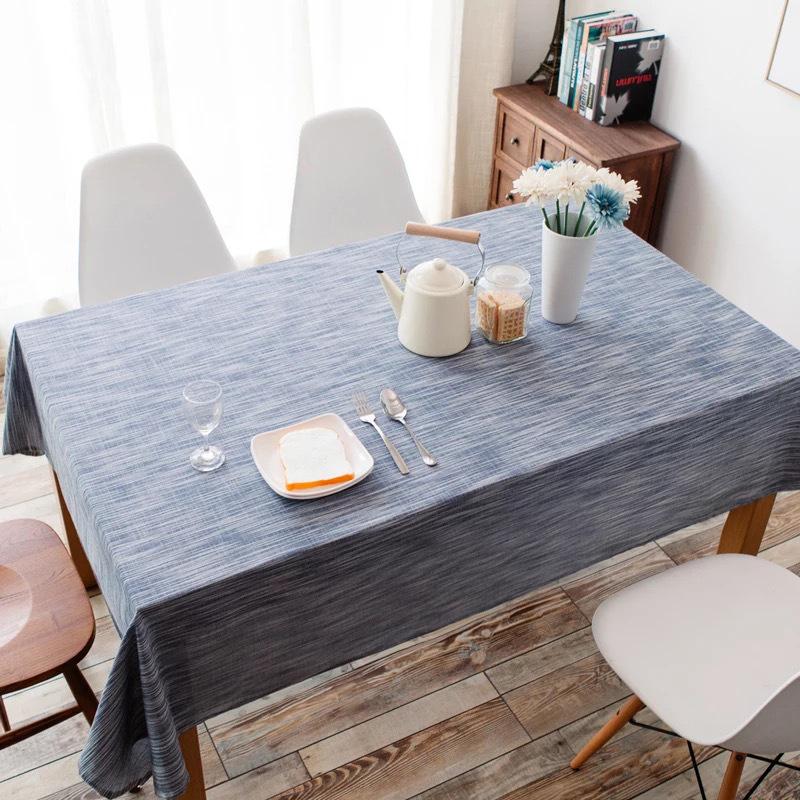 Plain Striped Cotton Linen Tablecloth Minimalist Restaurant Decoration Anti Slip Tablecloth Dust Proof Shooting Background Cloth