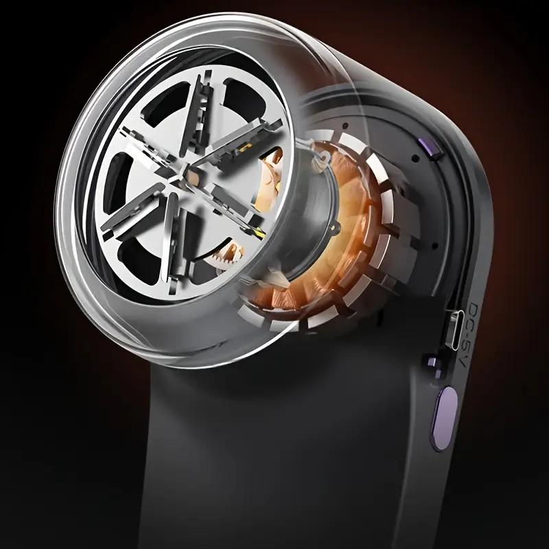 USB Rechargeable Electric Shaver Trimmer with Digital Display, Fashionable Black and Purple, Manual Operation, 500mAh Lithium Battery