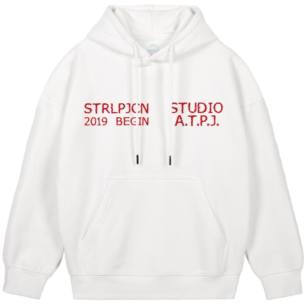 Astral Projection Ap Studio Begin Oversized Wide Shoulder Hoodie_White Xxl