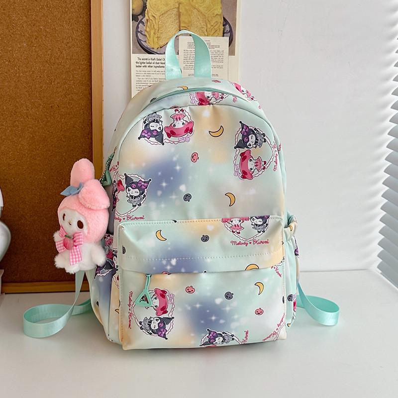 Adorable Nylon Backpack For Kids Cartoon Pattern Unisex Lightweight School Bag