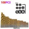 Drill Bit Stop Collars Set, 9 or 108 Pcs Adjustable Depth Control Rings with Hex Wrench