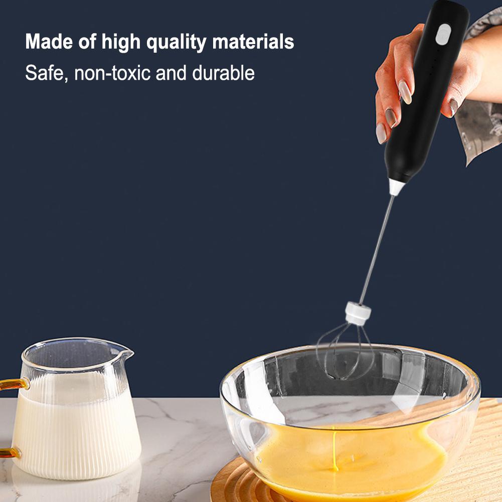 Wireless Egg Beater USB Charging Portable Milk Frother 400mAh Handheld Foam Maker Coffee Whisk Mixer Household Baking Tool