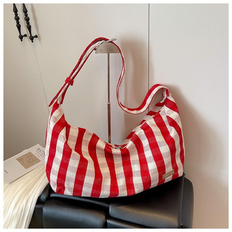 

Canvas bag women s large-capacity new summer versatile casual shoulder messenger bag premium commuter bag красный