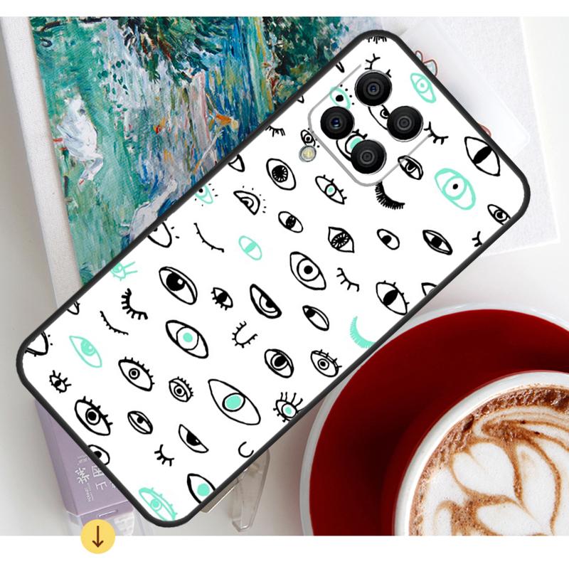 Eyes Pattern Case For Samsung Galaxy M54 M23 M20 M32 M52 M56 M16 M36 M34 M14 M35 M55 M15 M11 M31 M13 M53