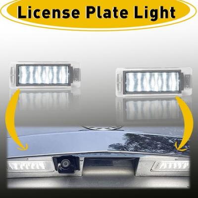 2x White 6000K LED License Number Plate Light For 11-19 Chevy Corvette C7 Camaro