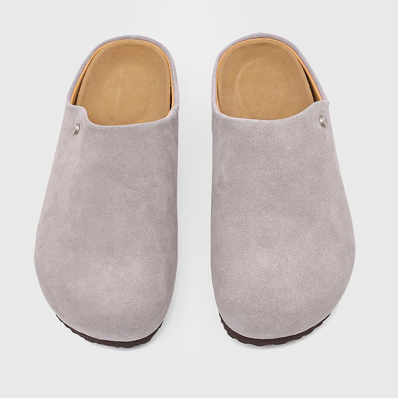 Suede Leather Men Casual Shoes Luxury Brand Formal Man Loafers Moccasins Breathable Slip on Muller Shoes Male Half Drag Slippers