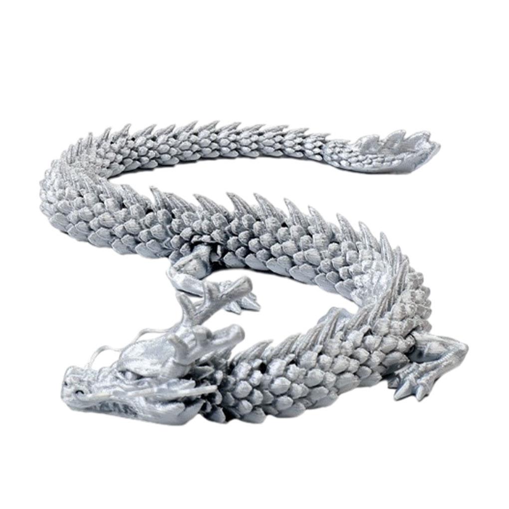45/30cm 3D Printed Chinese Dragon Shenlong Crafts OrnamentsToy Joint Movable Dragon Model Home Office Decoration Decor Gifts