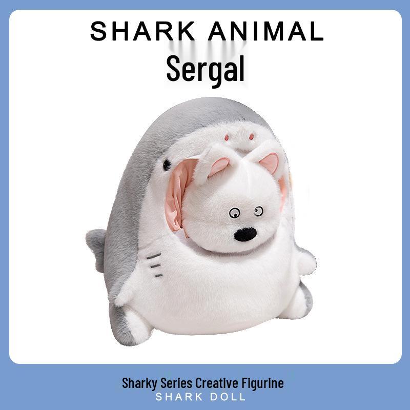 

Забавная плюшевая игрушка-трансформер в виде животного: Съемная игрушка Акула-Собака-Пчела, Креативный подарок на день рождения для всех полов 30cm 0.33kg