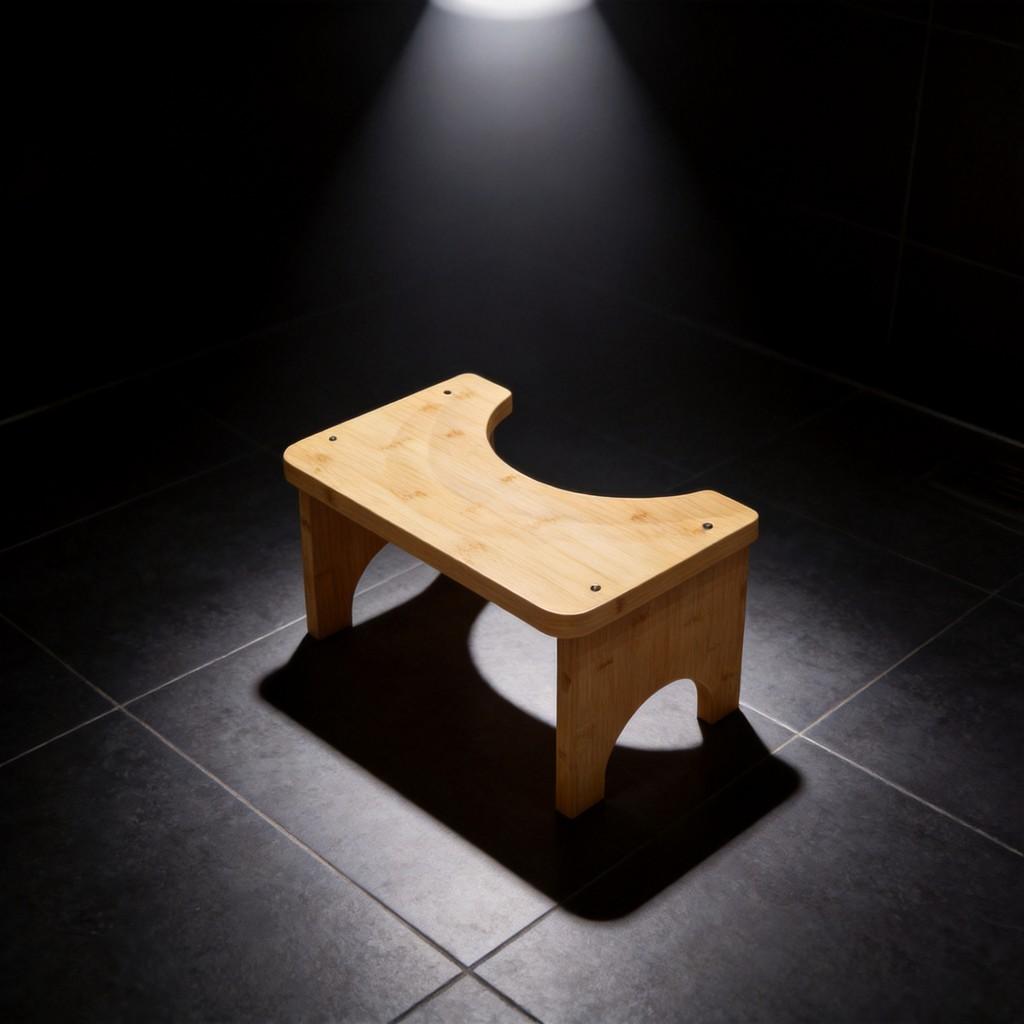 Sgabello per WC Standard per Adulti e Bambini Ausilio per Bagno in Materiale Legnoso