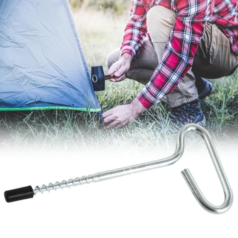 Universals Ice Anchors Tool Camping Tent Threaded Peg Portable Ice Shelter Stake Nails Practical Ice Anchors Tool Drill