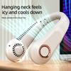 3000mA Portable Mini Hanging Neck Fan Bladeless Neckband Fan Digital Display Power Air Cooler USB Rechargeable Electric Fans
