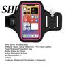 Sports Armband Bag Running Phone with Pocket for Earbuds Car Keys Reflective Arm Strap Sweat-proof Mobile Holder Outdoor Jogging Cycling Accessories