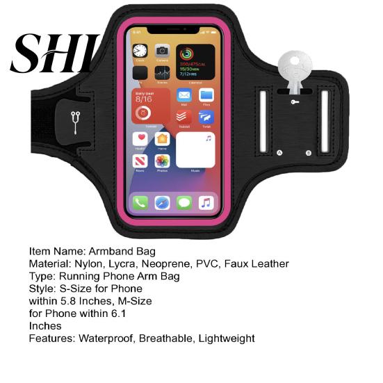 Sports Armband Bag Running Phone with Pocket for Earbuds Car Keys Reflective Arm Strap Sweat-proof Mobile Holder Outdoor Jogging Cycling Accessories