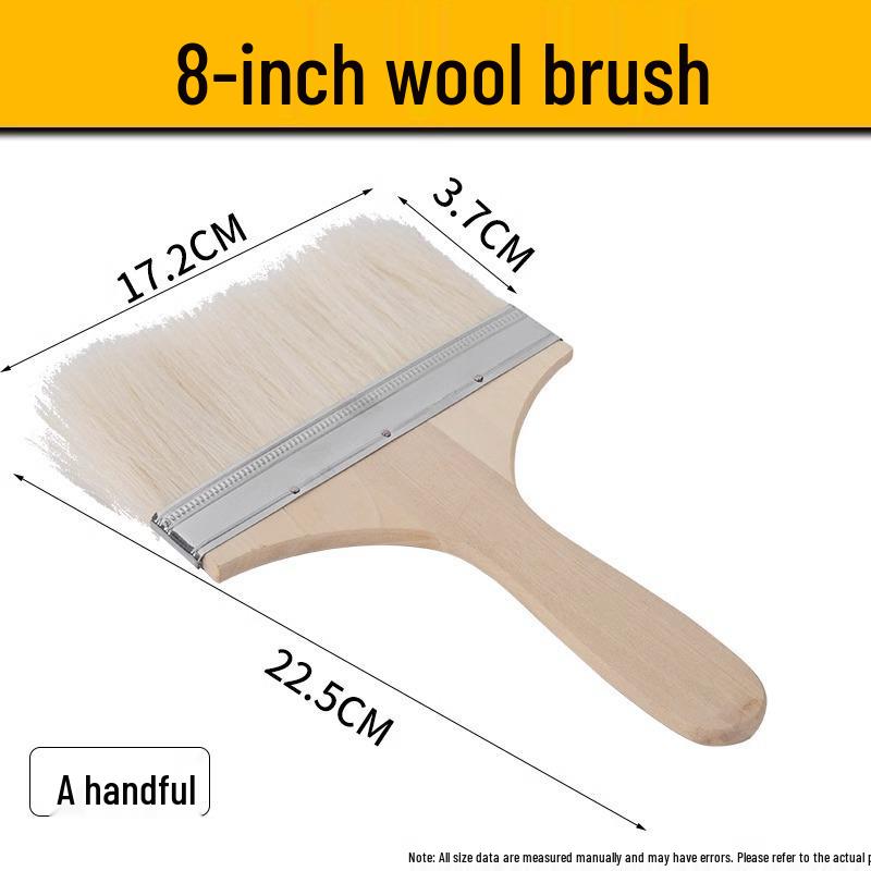 Wool Soft Bristle No-Mark Brush: Perfect for Painting, Barbecue, Baking, and More – No Shedding.