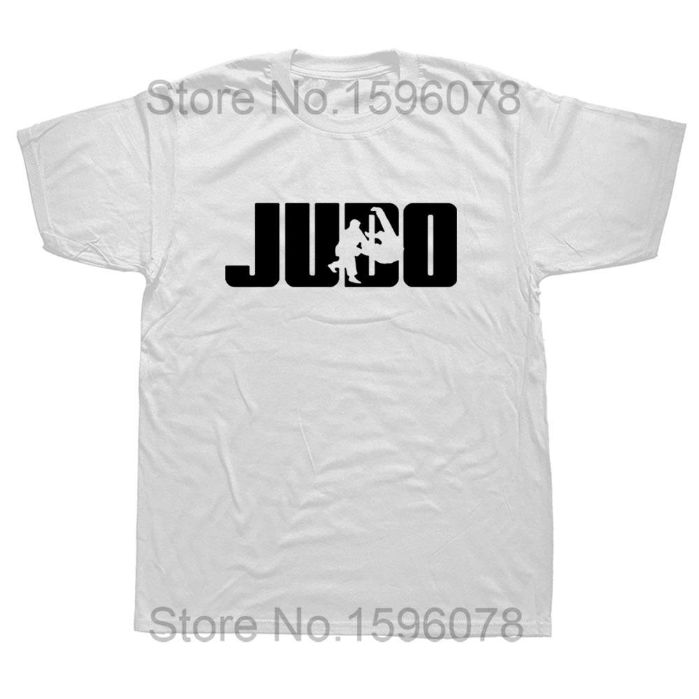 Vtipná trička s bojovými uměními Judo Grafická bavlněná streetwearová trička s krátkým rukávem a kulatým výstřihem Harajuku Pánské oblečení