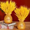 Golden Barley Ear Faux Flower Arrangement for Home Decor - Perfect for Living Room, Dining Table, Weddings & Special Occasions