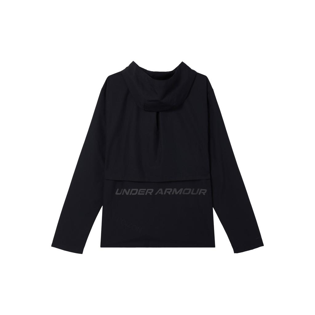 Under Armour Storm Logo Bedruckte Kapuzen-Lauf-Sportjacke Herrenjacke Schwarz 1376795-001