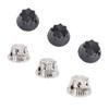 3Pcs Electric Guitar Knobs Metal Potentiometer Dome Top Hat Bell Volume Tone Control with Wrench