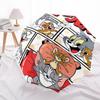 1pc Tom & Jerry Automatic Folding Umbrella - Portable 3-Fold Design with 8-Bone Iron Frame, Outdoor for Fans, Travelers, Daily Use, Gift Idea.Q049