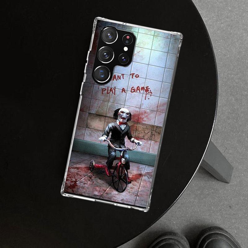 The Jigsaw Killer Horror Phone Case Cover for Samsung Galaxy S26 S25 Edge S24 S23 Ultra S22 Plus S21 FE S20 + Art Customized Fun