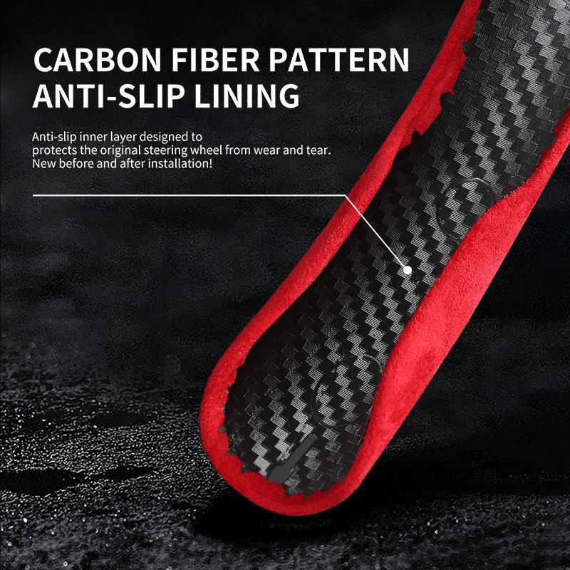 Leather Car Steering-wheel Cover Anti-slip Steer Wheel Cushion For Volkswagen VW Scirocco Passat Polo B5 B6 B7 CC Tiguan Sharan QS0