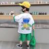 Boys' Summer Cartoon Short-Sleeve Fashion Set 2025 - Trendy Small & Medium Sizes