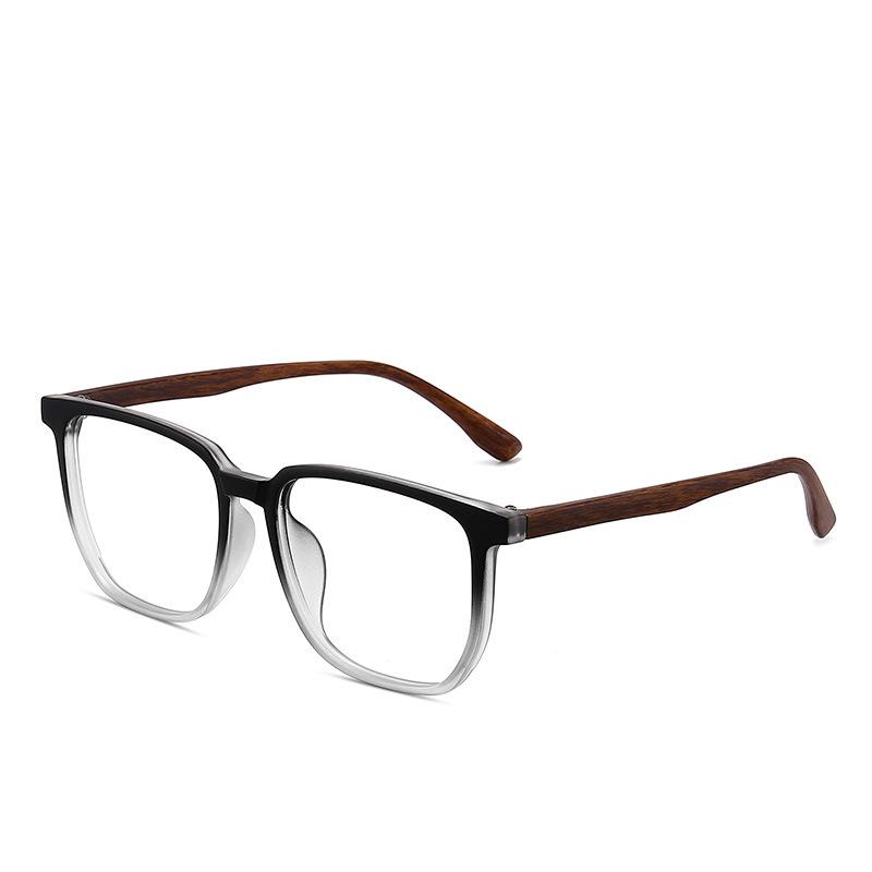 Wood Pattern Retro Anti Blue Light Glasses for Men Optical TR90 Male Square Glasses Frame Women Clear Lens Gift Frames F75233