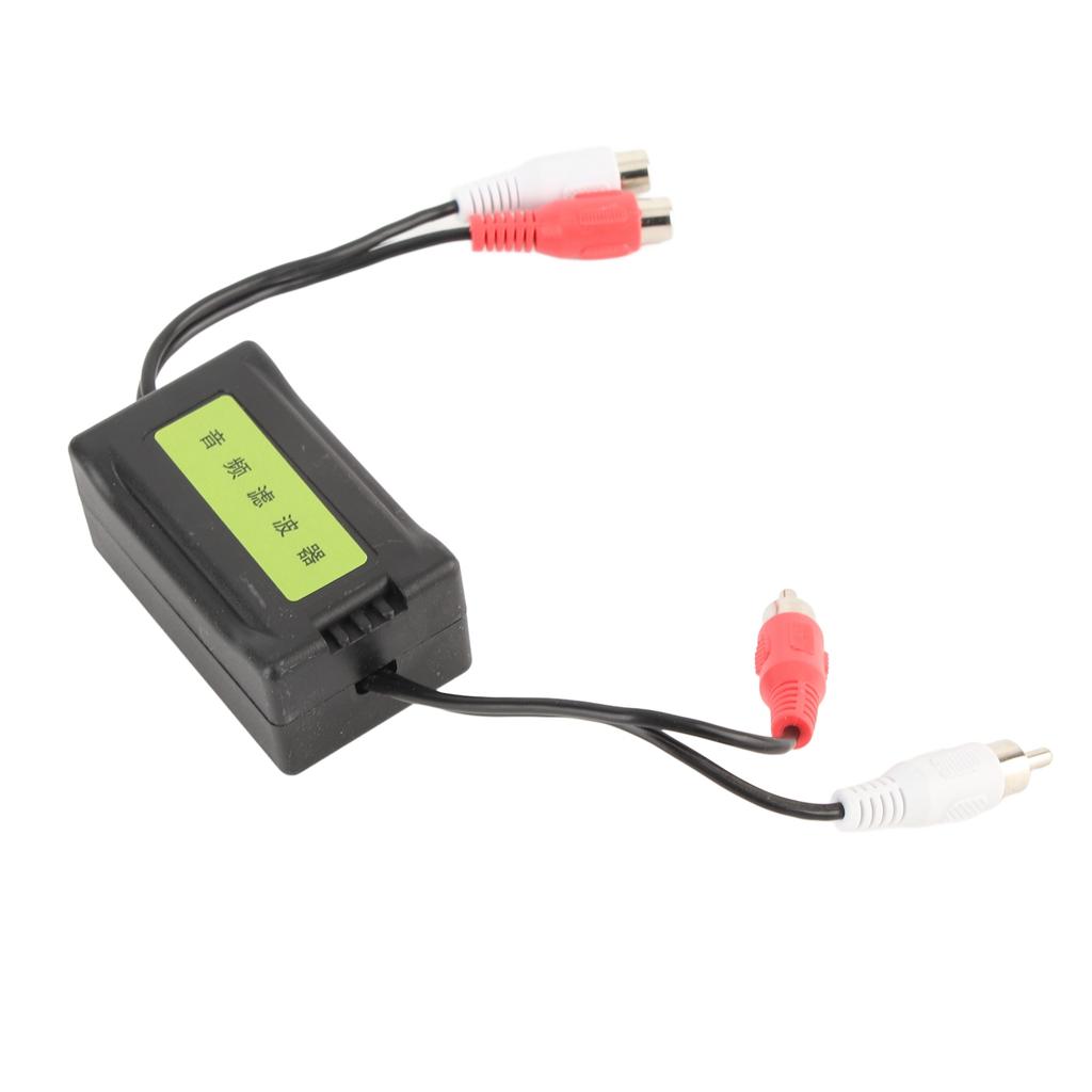 Radio Noise Filter Ground Loop Isolator RCA Connectors 3.5mm 0.1in Car Stereo Voice Frequency Filter for Car