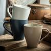 Exquisite Und Einfache Relief Vertikales Muster Tasse Retro Keramiktasse Büro Wasserbecher High-End Kaffeetasse Zuhause