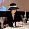 Australian Wool Bell Hat Women's Winter Hepburn Style Black Lampshade Hat Pearl Webbing Basin Hat Celebrity Top Hat