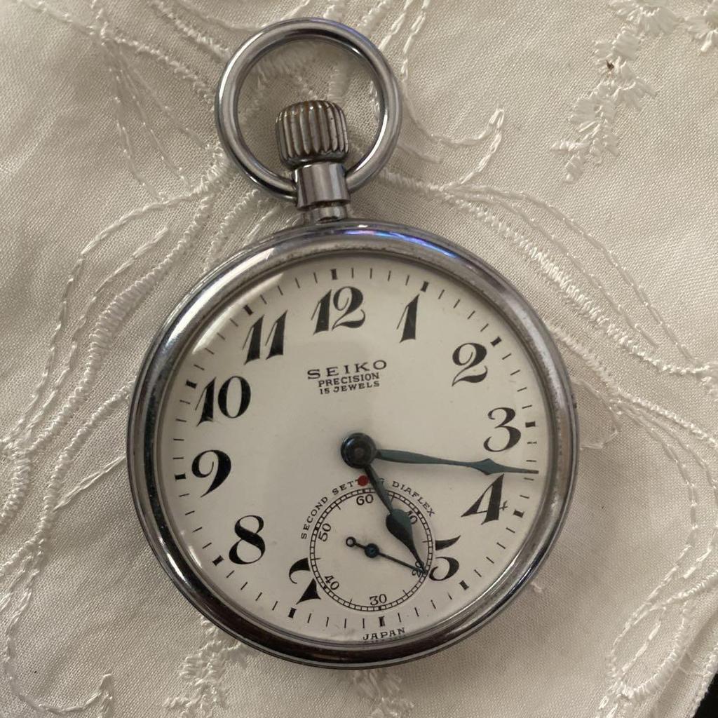 [USED] SEIKO Railroad Watch PRECISION 15 JEWELS Junk