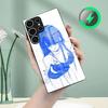 Sketch Anime Girl Phone Case For Samsung S26 S25 S24 S23 S22 S21 S20 Edge Ultra Plus FE For Magsafe Glass Case