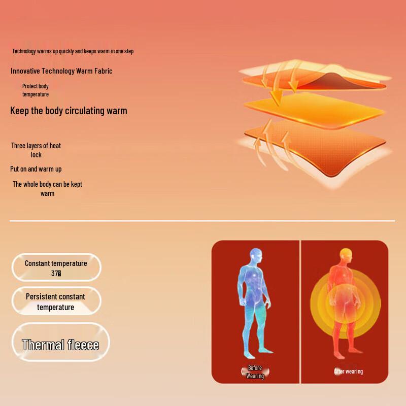 Huili Men's Thermal Round Neck Base Layer Sweater 2967