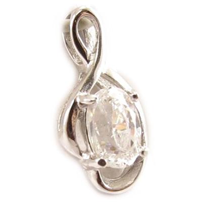 [C4633] - Pendentif Argent 'Câlin' Blanc
