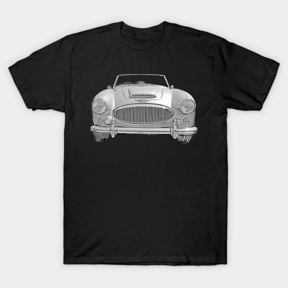 

Men Black Print T-shirt Austin-Healey 3000 Mk Iii 1960S British Classic Car No-Cut Transfer Paper Print Cotton Tshirt S чёрный