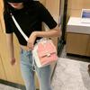 Cute Canvas Bag New Solid Color, Small Ear Crossbody Bag Women's Ins Style Large Capacity Crossbody Bag