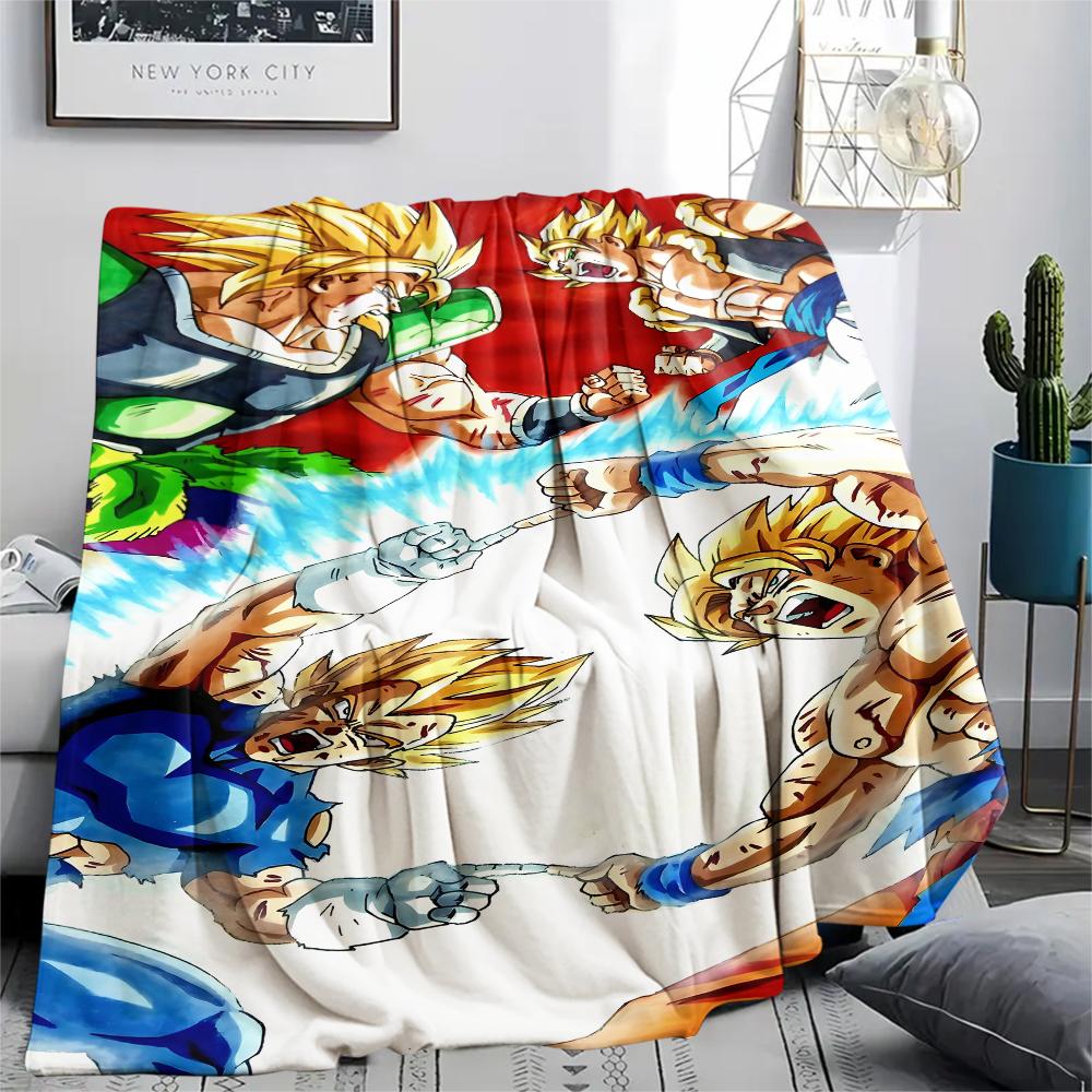 Dragon Ball character Print Flannel Blanket High quality Comfortable for All Seasons Home Decor Warmth and Comfort Perfect for Christmas Gifts