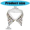Fashion Jeweled Detachable Collar Shawl Versatile Lapel Colorful Rhinestones Collar Shawl for Dress Shirt