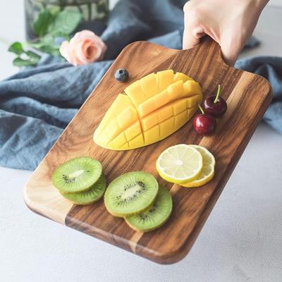 Planche à découper en bois Yousheng avec poignée Planche à découper en bois robuste pour charcuterie Viande Fromage Légumes Pain Planche de service de cuisine polyvalente